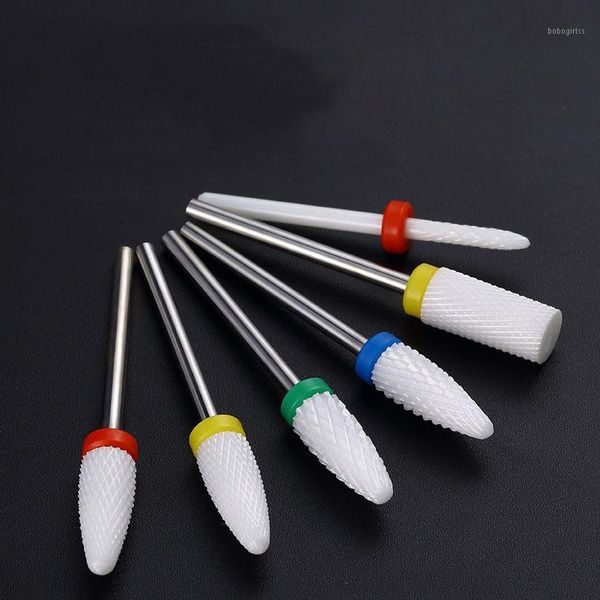 

nail drill bit ceramic manicure polishing bits for mill machine set cutter pedicure electric files1, Silver