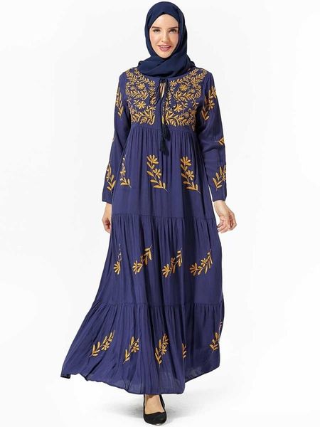

casual dresses women dark blue abaya dubai vestidos turkish pakistan turkey muslim hijab dress bangladesh kaftan plus size islamic clothing, Black;gray