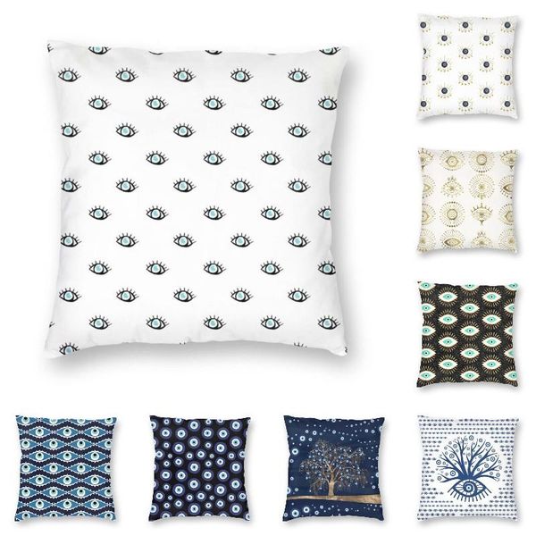 

cushion/decorative pillow turkish eyes on you cushion covers sofa home decor mediterranean nazar evil eye square case 45x45