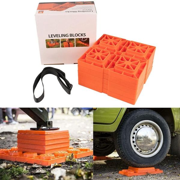

parts 5 pack heavy duty leveling blocks, rv wheel ser car tyre anti-slip block for trailer, truck universal