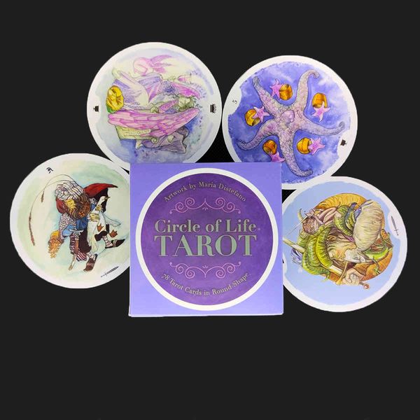 

new style circle of life tarot cards pdf guidance deck divination entertainment party board game supports wholesals 78pcs