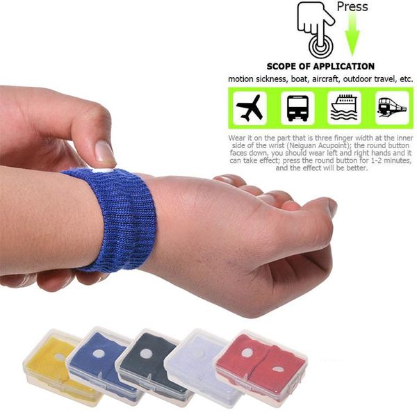 

wrist support 10 pairs bracers anti nausea sports safety wristbands carsickness seasick motion sickness bands travel reusable, Black;red