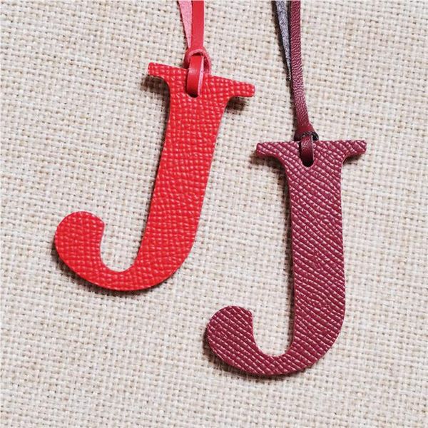 

bag parts & accessories leather english letters charm j character pendant, Black