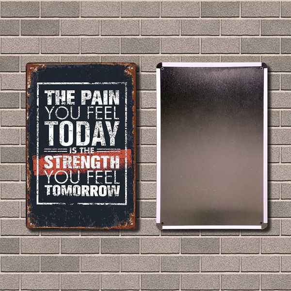 

live it all in gym run moke wake up brd lift tin poster metal sign home decor wall art painting 20*30 cm size la-27