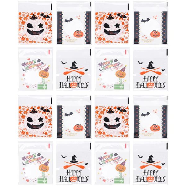 

storage bags 400pcs trick or treat pumpkin cookie self adhesive candy
