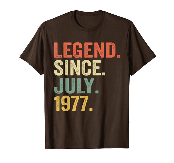 

42nd birthday gift shirt legend since july 1977 42 years old, White;black