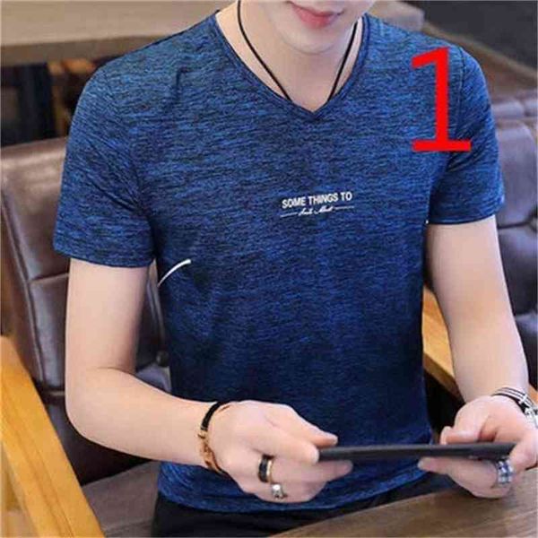 

summer ice silk t-shirt thin section tide brand pattern round neck shirt cx 210420, White;black