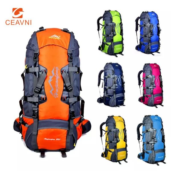 

backpack 80l waterproof climbing outdoor sports bag travel camping hiking trekking rucksack