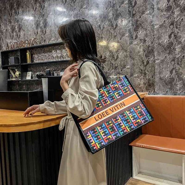 

80% off tote bag super fire large capacity handbag new fashion shopping atmosphere one shoulder women's handbags