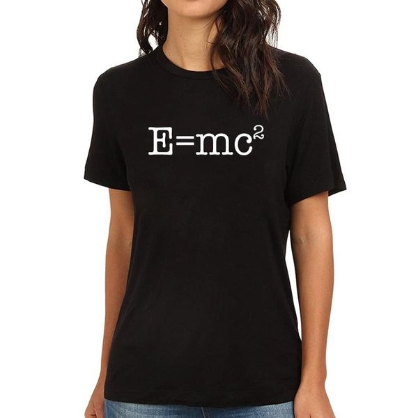 

women's t-shirt lyprerazy e=mc2 theory science funny printed, White