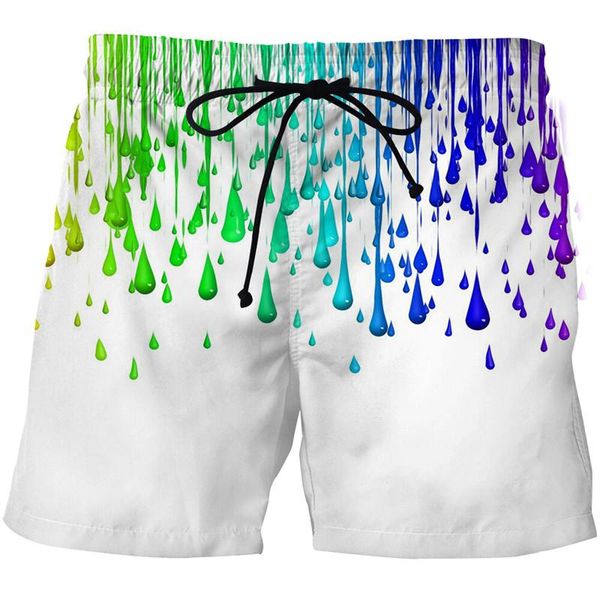 

men's shorts casual beach swimming 3d printing art graffiti fashion sports and women's belt pants apparel, White;black