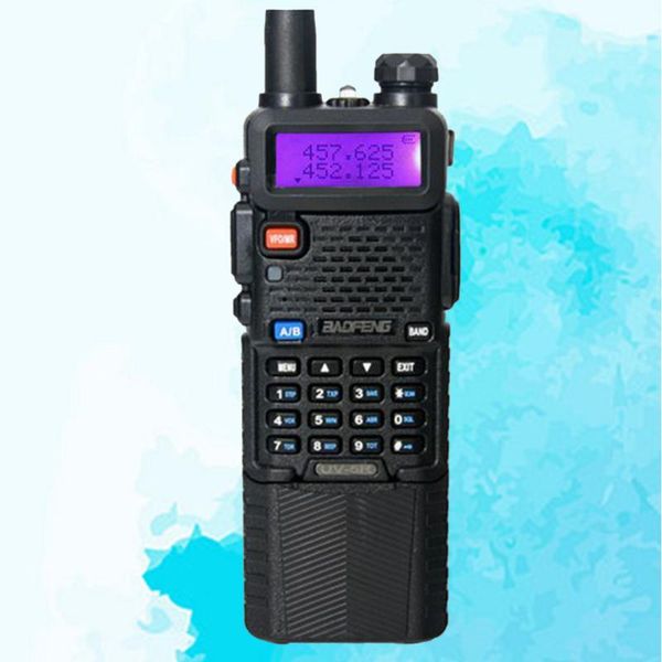 

walkie talkie dual band wireless radio uhf transceivers talkies with plug (black)
