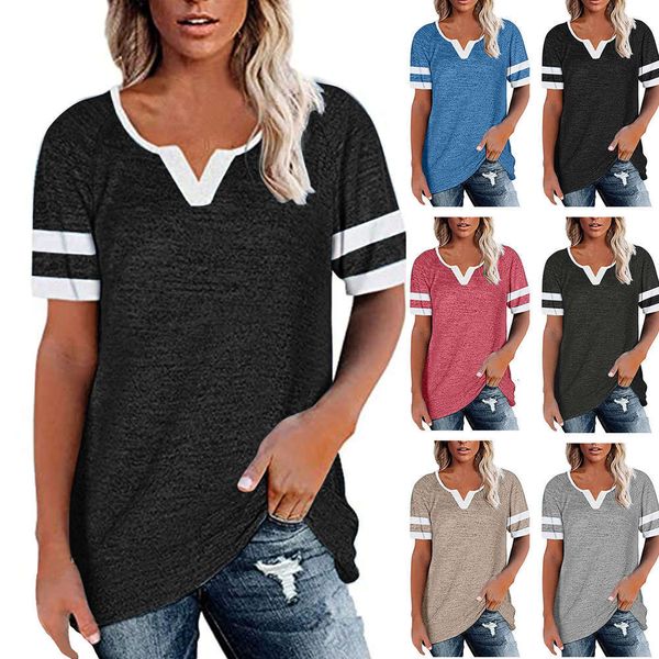 

women's t-shirt casual short sleeve 2021 xf4n, White