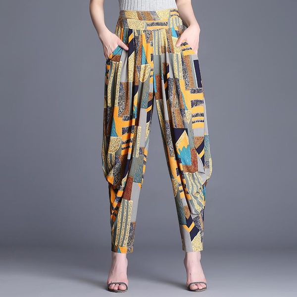 

women's pants & capris woman pant autumn and winter harem loose thin women female, Black;white