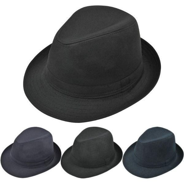 

wide brim hats winter and autumn for men fedoras jazz plaid hat bowler, Blue;gray