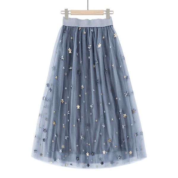 

skirts grand pendulum net veil drops skirts embroidered stars sequins curtain a word su49, Black