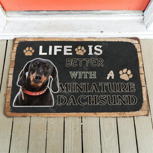 

carpets life is better with dachsund custom doormat 3d printed non slip door floor mats decor porch
