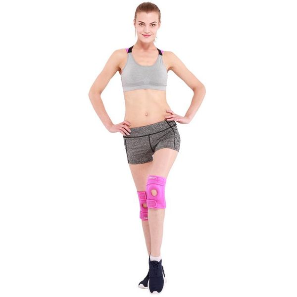

elbow & knee pads aolikes pc waterproof support with four springs open patella brace, Black;gray