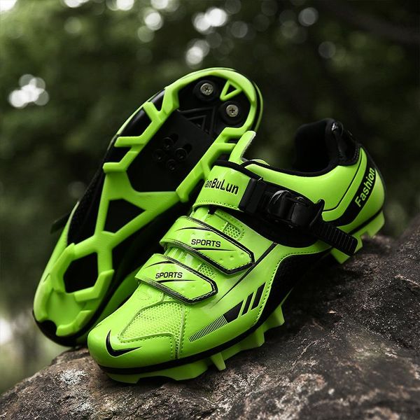 

cycling footwear mtb shoes men mountain biking sneakers professional sapatilha masculino adults sport self-locking road bike, Black