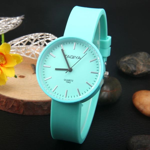 Moda coreana color caramella studente orologi carino silicone semplice donne casual sport abito da polso regalo orologio