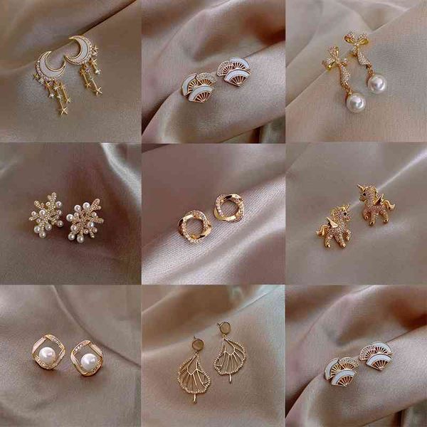 

925 silver needle full diamond bowknot pearl earrings for women, Black