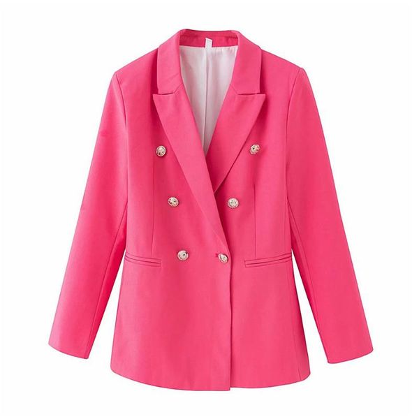

elegant red long sleeve women blazer double breasted office ladies coat casual streetwear female outwear 2021 women's suits & blazers, White;black