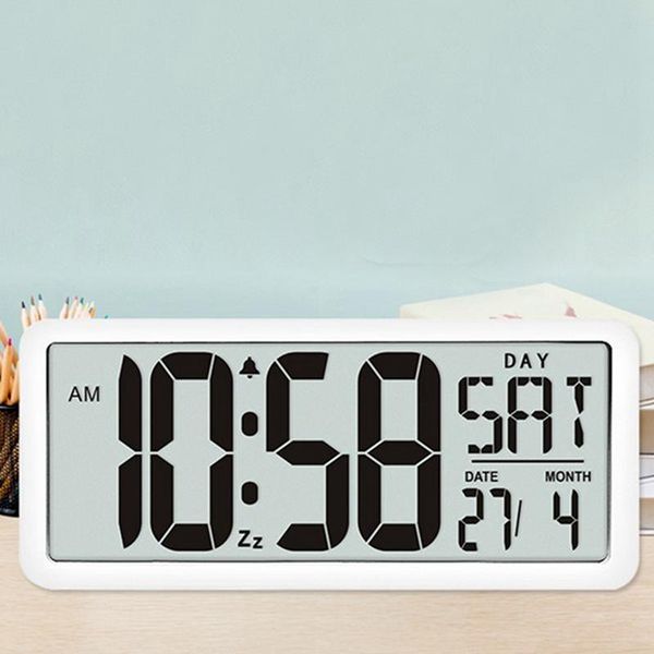 

wall clocks square clock series, digital jumbo alarm clock, lcd display, multi-functional upscale office decor desk 2021