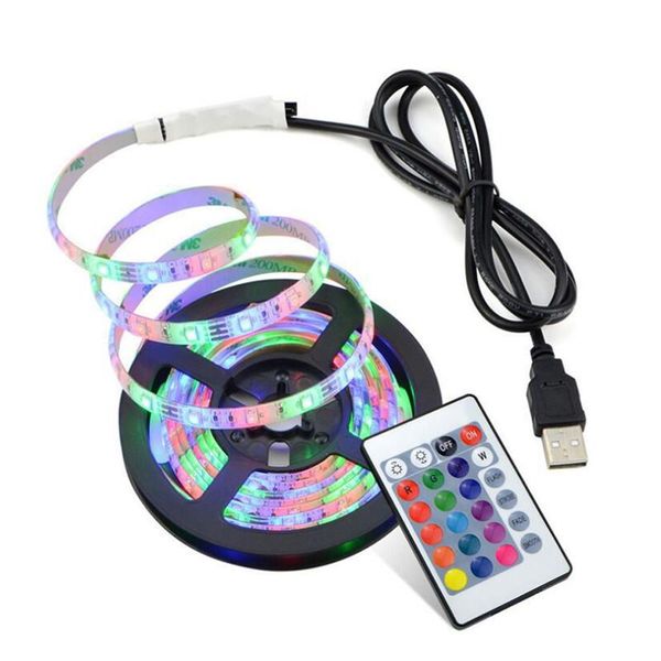 

strips led light infrared control rgb smd2835 backlight lamp diode night background lighting luces string for bedroom