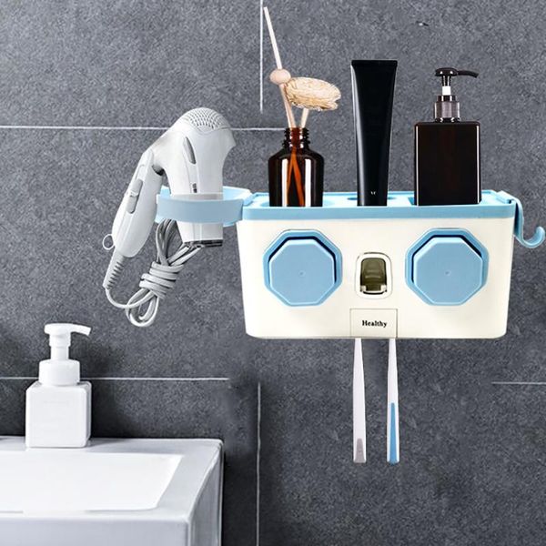 

bathroom storage & organization 2021 products hair dryer holder punch detachable durable toothbrush rack drop accessories fur