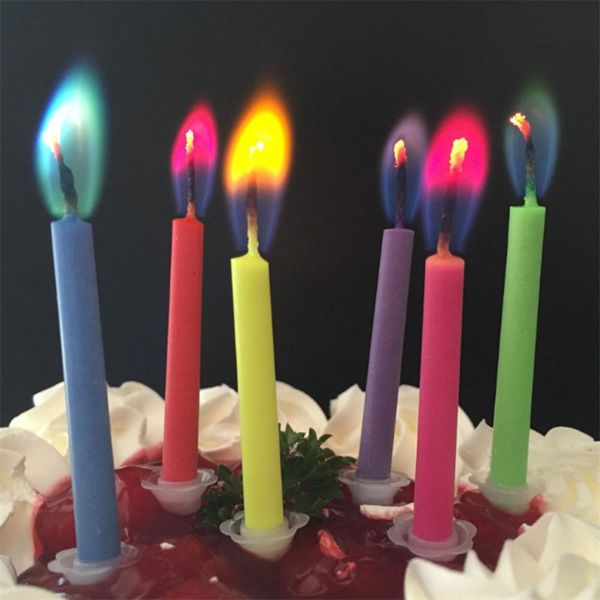 

creative happy birthday candle 12pcs party festival colorful flames candles