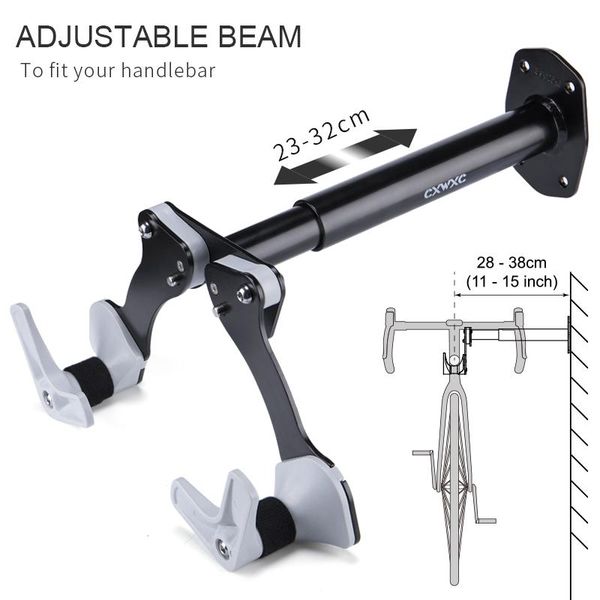 

bicycle wall mount adjustable fixed frame mtb road bike parking rack indoor hook garage heavy storage display car & truck racks