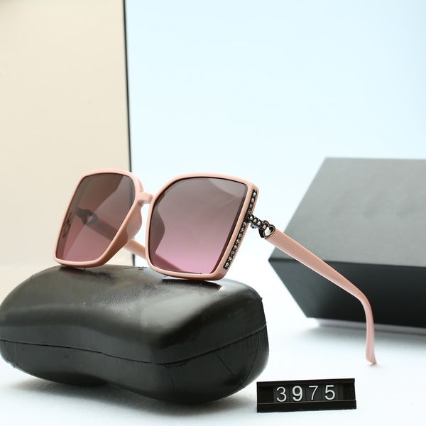 

2021 summer womens designer sunglasses luxury woman square sun glasses adumbral goggle uv400 tr90 c 3975 5 color highly quality with box, White;black