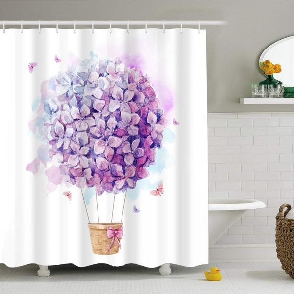 

shower curtains 3d print durable waterproof polyester curtain with hooks 1 piece animals and air balloon bath bathroom decor