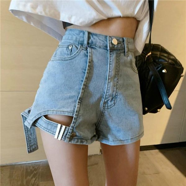 

women's jeans sannian summer women irregular design fashion pants are thin and high waist all-match shorts clothes ladies, Blue