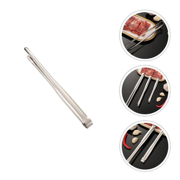 

craft tools 2pcs stainless steel bbq tongs food clip reusable barbecue grill