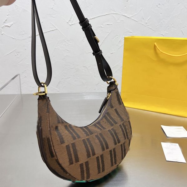 

half moon shoulder bag women arc crossbody sling bags wallet clutch bottom metal letters decor cowhide leather letter plain purse pouch