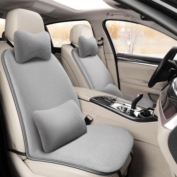 

car seat covers cushion winter plush keep warm warmth thickening backrest auto accessories pad cover interior decoration