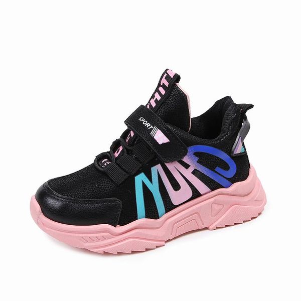 

sneakers sinered spring boys girls fashion children casual sport shoes kids soft bottom running size 26-37, Black;red