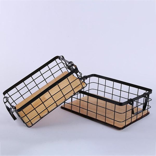

storage baskets kitchen iron basket handle