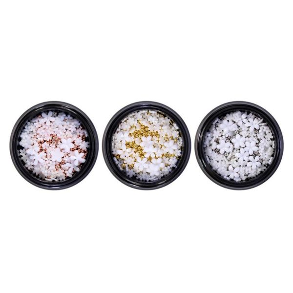 

nail drill & accessories 3 boxes 3d art jewelry resin flower bead decor charms