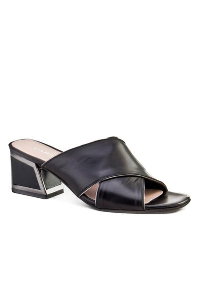

slippers heels casual female black leather