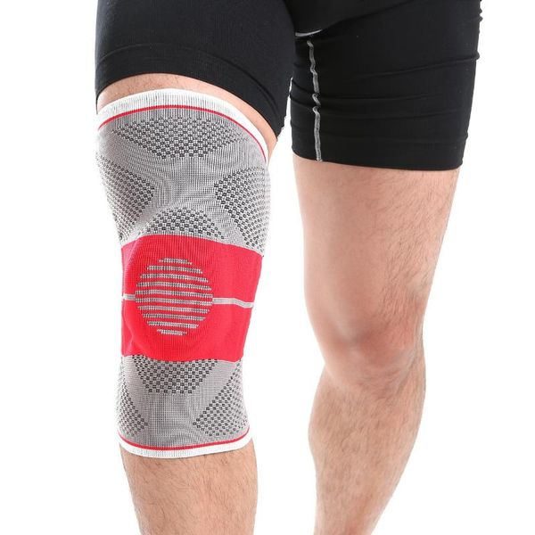 

elbow & knee pads pad training elastic knitted brace safety support compression sleeves for sports pain relief recovery 1pc, Black;gray