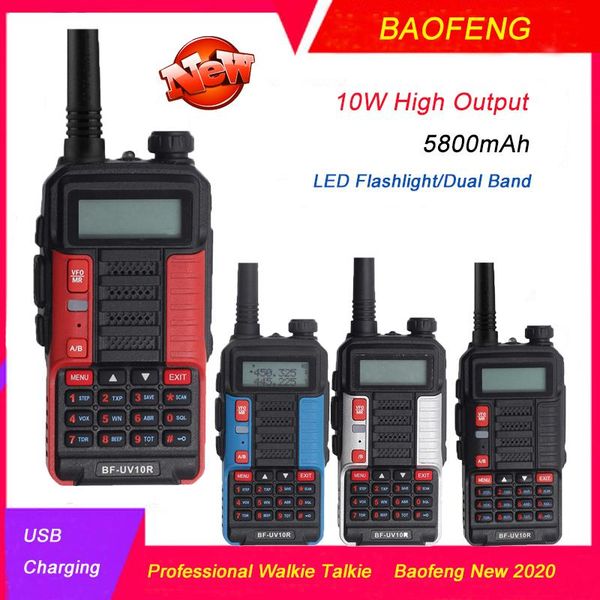 

baofeng bf uv-10r digital 2 way radio long range 15km portable walkie talkie two