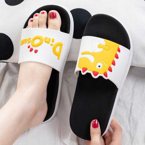 

summer women floor flat shoes lovely indoor flip flops female non-slip bathroom home slippers beach qq133 210625, Black