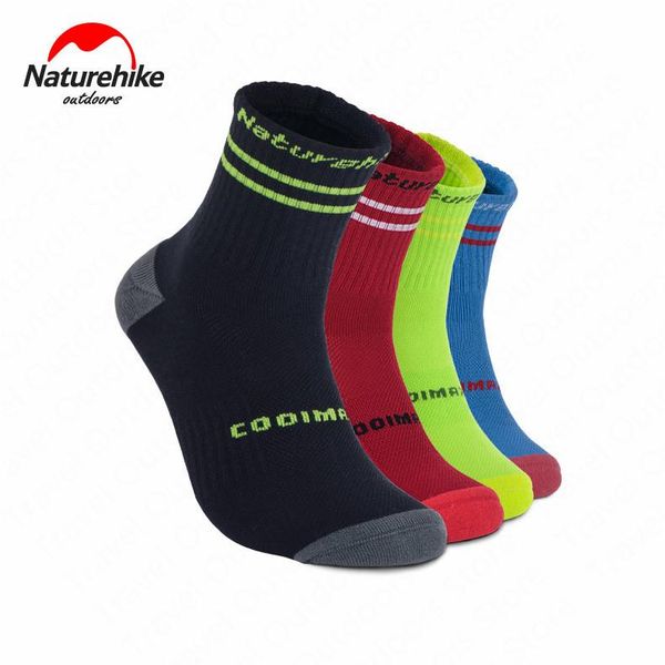 

sports socks naturehike a pair outdoor cycling for men and women breathable quick-drying basketball football running hiking sock, Black