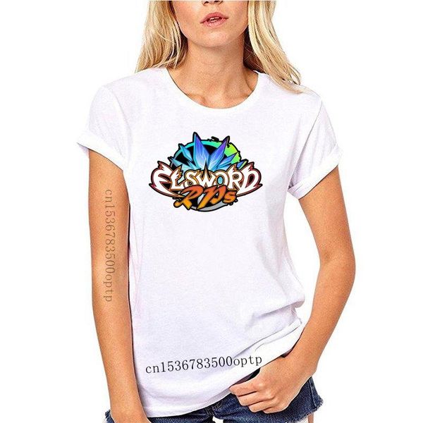 

women's t-shirt y2k aesthetic elsword game logo men's summer plus size shirts for women graphic t, White