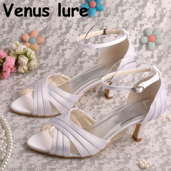 

white peep toe shoes for women wedding heels ankle-wrap satin sandals, Black