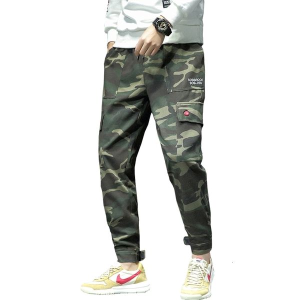 

men's pants camouflage men hip hop 2021 streetwear causal sweatpants fitness trousers bottoms drawstring overalls rw9j, Black