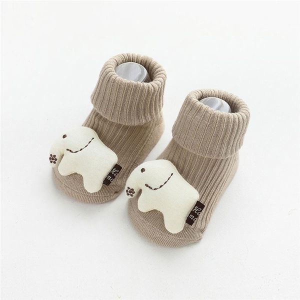 

baby socks autumn winter soft cotton girls foot cover born 3d cartoon animal cute anti slip floor sock spring, Pink;yellow
