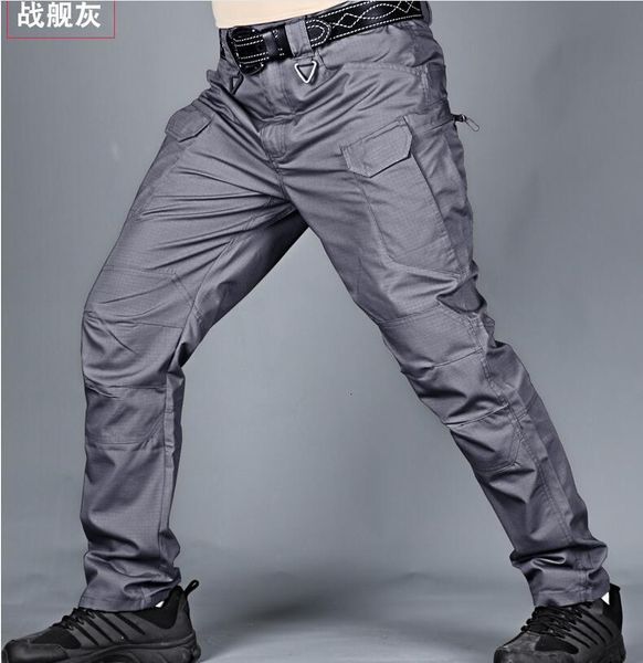 

men's jeans military tactical pants of men breathing fast-drying swat combat army cargo will see proof dwaterproof multi-pocket water s, Blue
